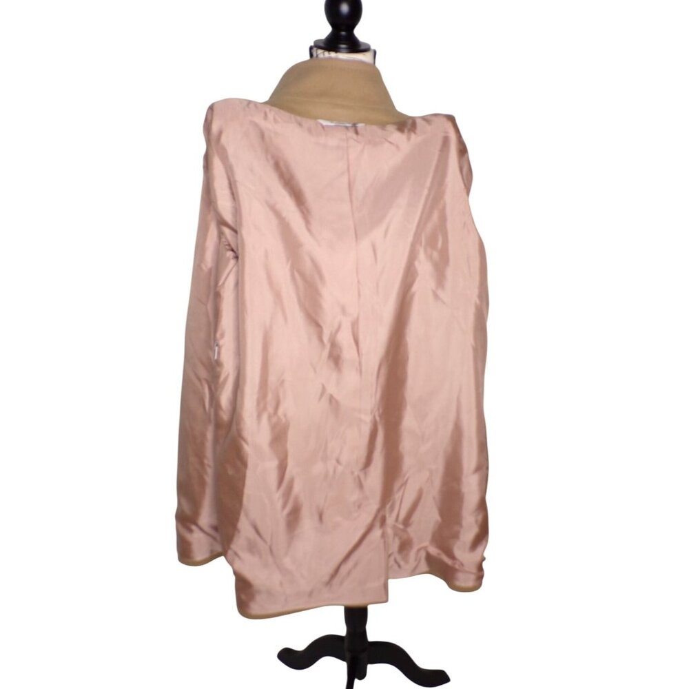 🆕FLEURETTE Dawn Wool Stand Collar Car Coat Camel Tan 10 - Picture 14 of 16